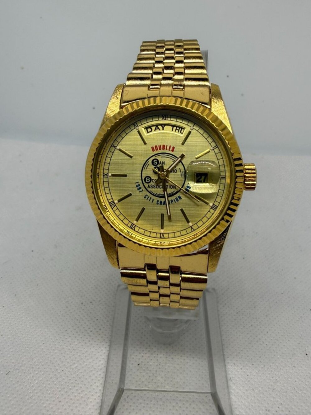 Jules Jurgensen TWU 513 Men's 34mm Gold-Tone 1997 SA Bowling Champion Watch